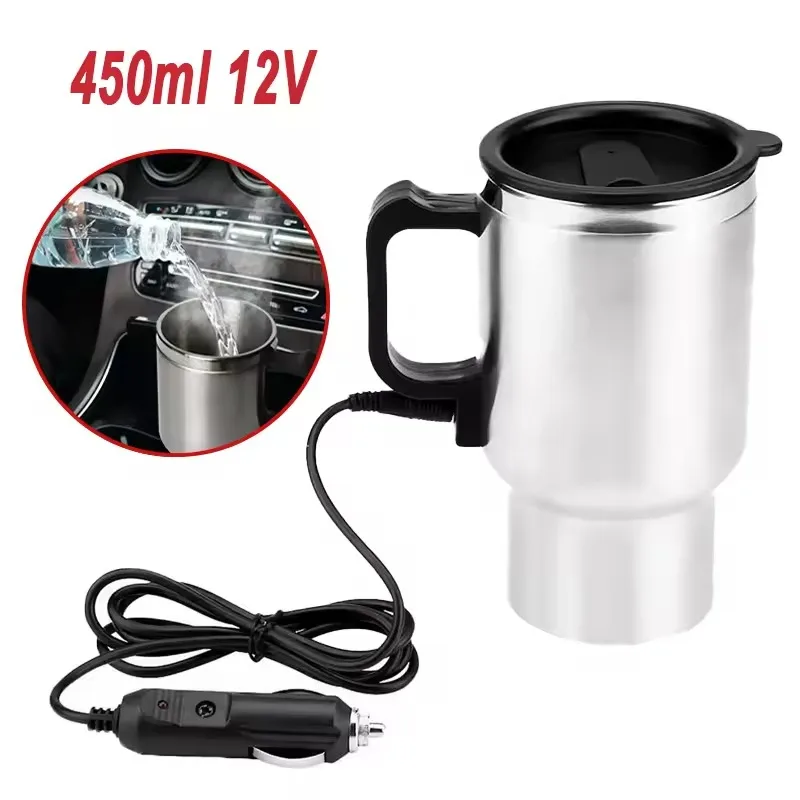 Camping Cooking Mug - Electric Heating Car Kettle 12V 450ml
