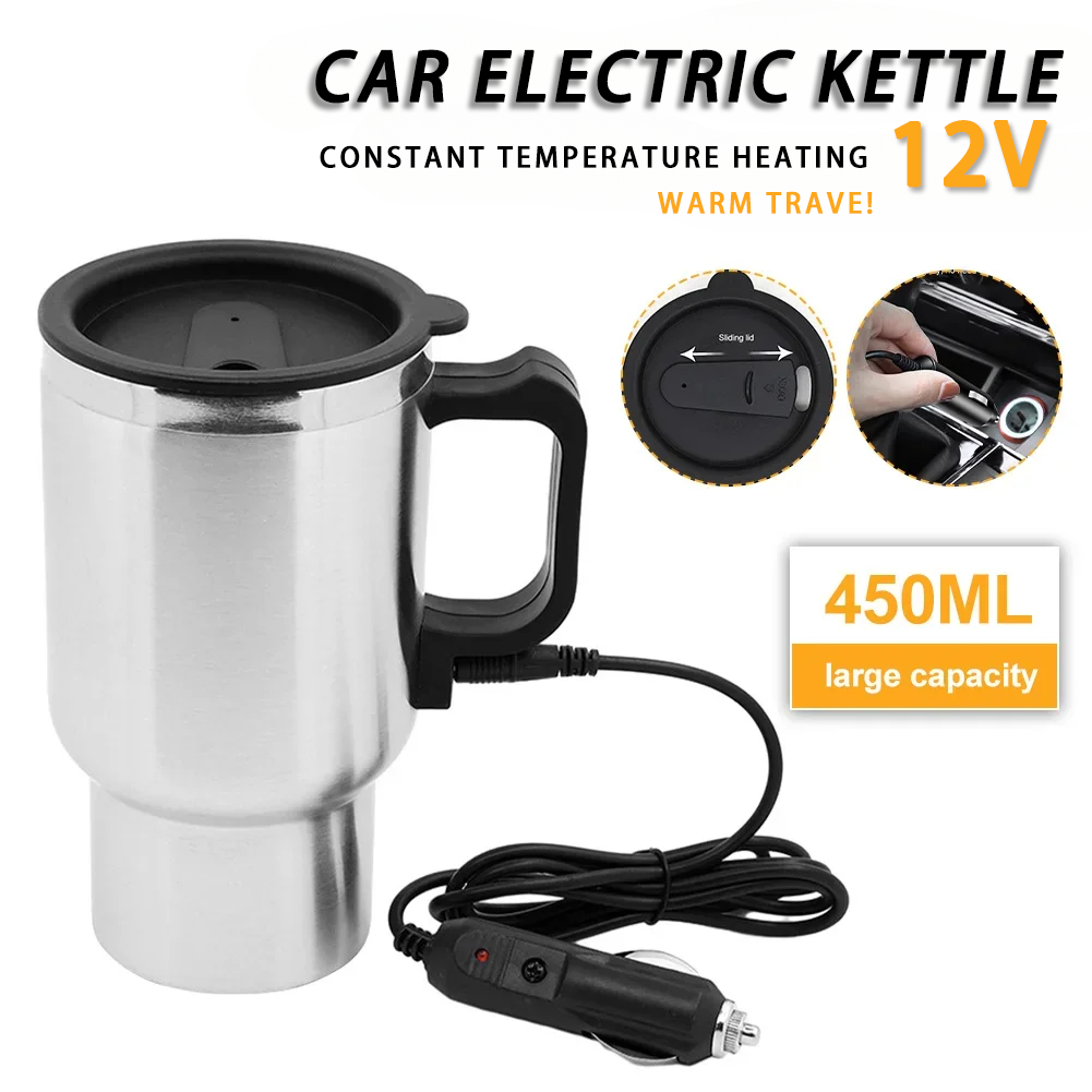 Camping Cooking Mug - Electric Heating Car Kettle DC 12V