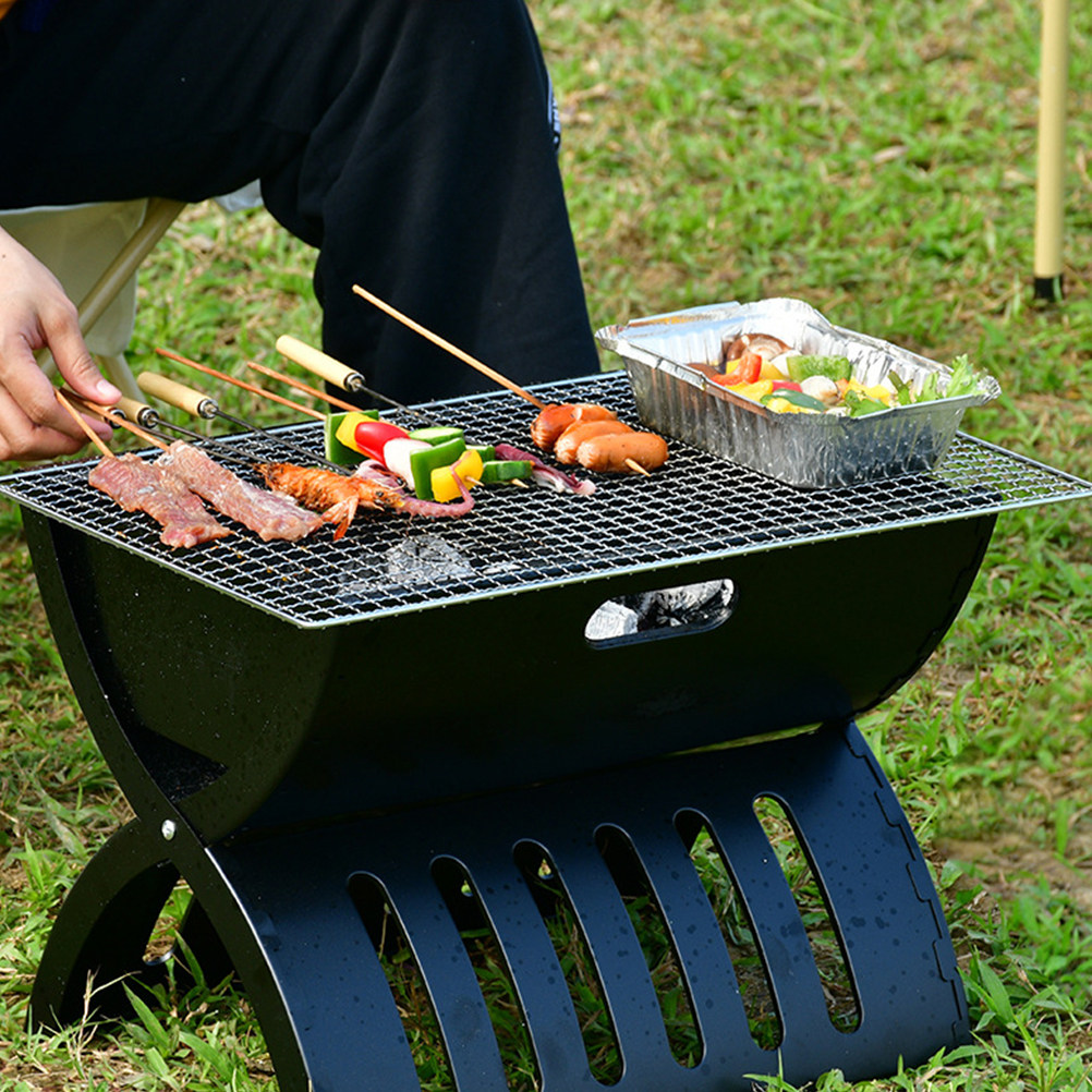 Camping Cooking Set Non Stick - 2Pcs Stainless Steel Barbecue Wire Mesh