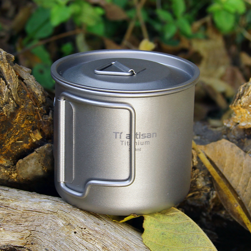 Camping Cooking Mug - Tiartisan Ultralight Pure Titanium Camping Mug