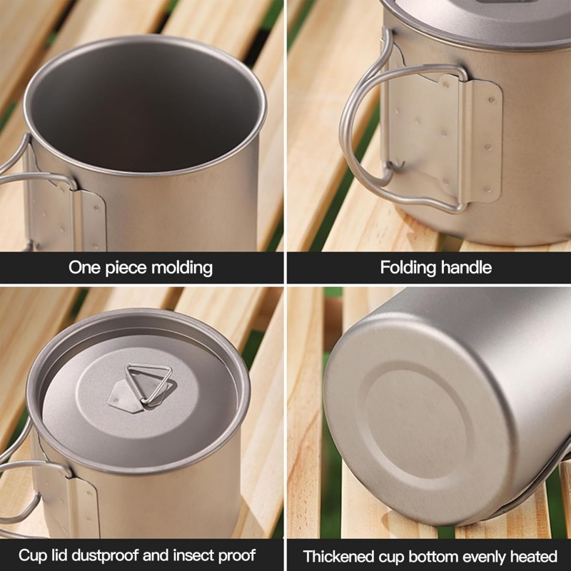 Titanium Camping Mug with Fold - Camping Cooking Mug review and price