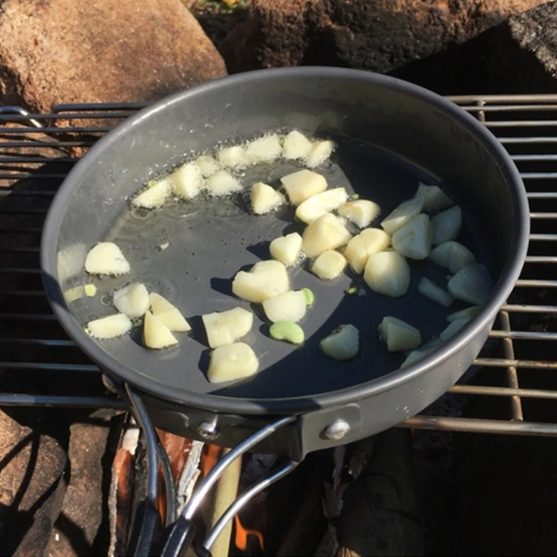 Portable Frying Pan with Stora - Camping Cooking Set Non Stick review and price