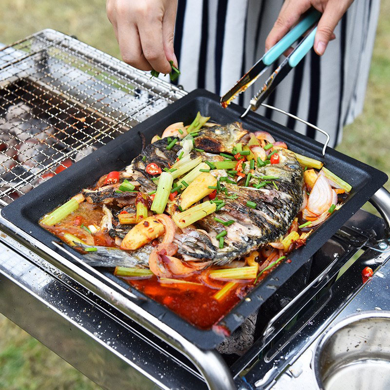 Outdoors Thick Square Grill Pa - Camping Cooking Set Non Stick review and price