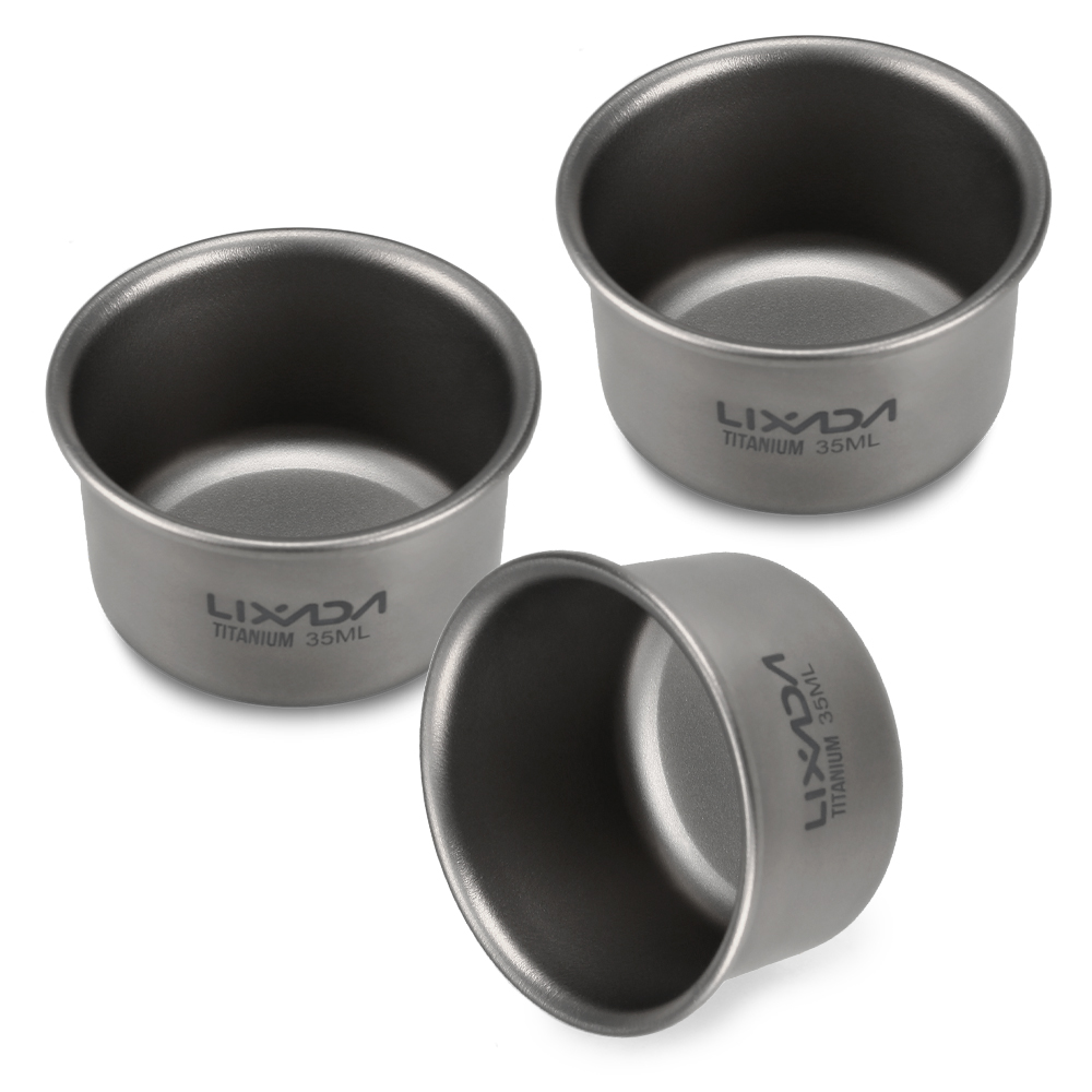 1/3pcs Lixada 35ml Mini Titani - Camping Cooking Mug review and price