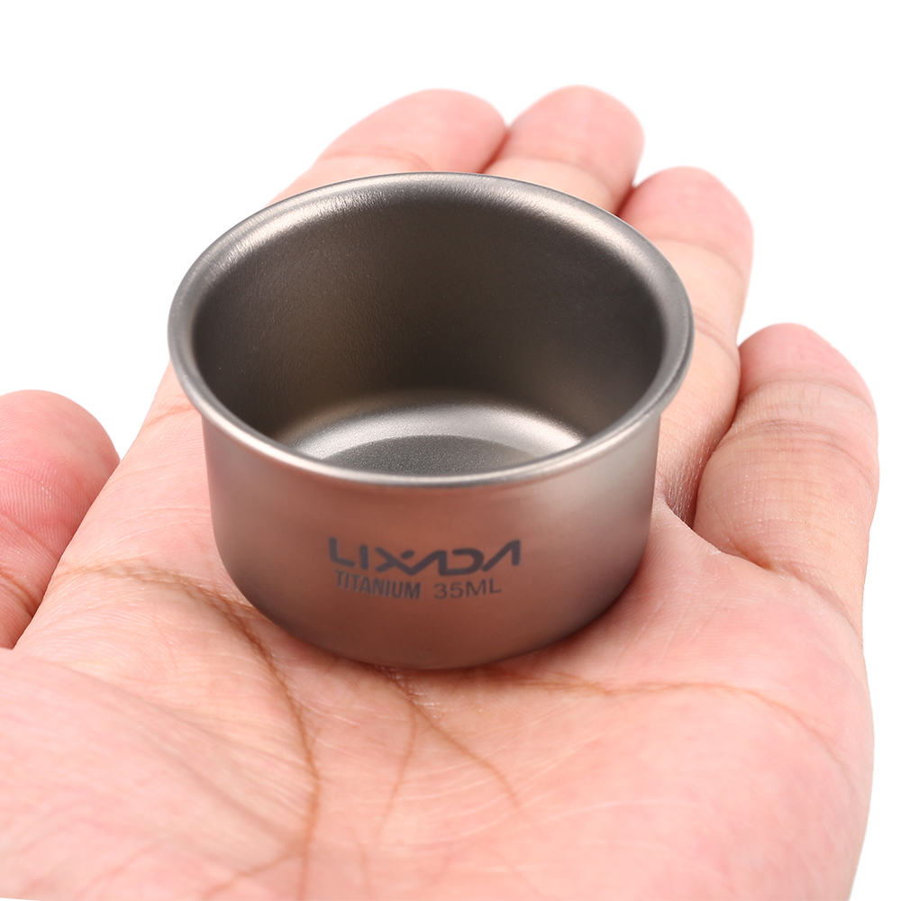 1/3pcs Lixada 35ml Mini Titani - Camping Cooking Mug review and price