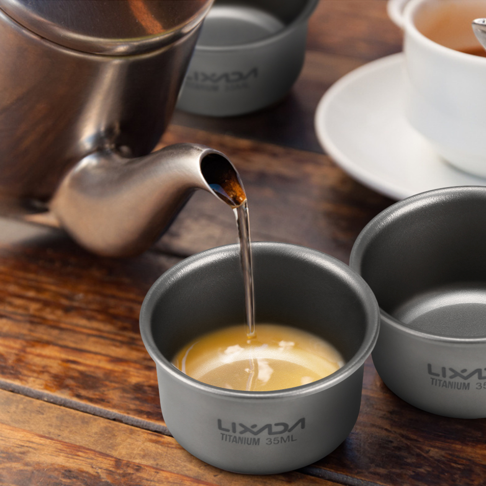 1/3pcs Lixada 35ml Mini Titani - Camping Cooking Mug review and price